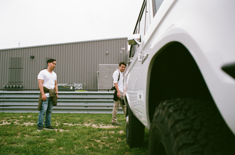 The boys admiring a retromodded Bronco I